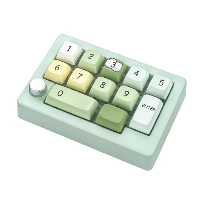 DN59 12-Key Handheld Wireless Mechanical Keyboard with Programmable Keys and Lights 2.4Ghz 3 Modes Small Keypad