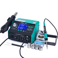 Station de soudage YIHUA 992D+ avec écran LCD, fer à souder, stylo à vide, extraction des fumées, station de retravail BGA, sèche-cheveux à air chaud