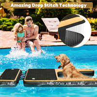 59x31.5x12 pouces flottant piscine pour animaux de compagnie escaliers chien piscine bateau échelle d'eau gonflable chien piscine rampe