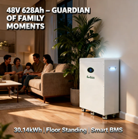 Baterai LiFePO4 30kWh 48V 628Ah untuk Sistem Panel Surya Tipe Berdiri Lantai dengan Roda