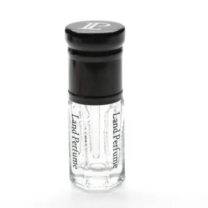 Vetro Bottiglia di Olio di Profumo 3ml ottagonale attar bottiglia con tappo in metallo e vetro bastone