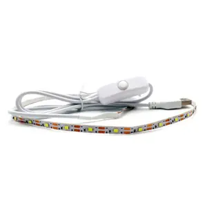 カスタムデザインナイトライトDC5V 5730 5050 2835 RGB 30LED/m 1W 1.5W 2W 3W 4W、ボタンLEDストリップライト付き