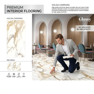Onyx White Marble 600x1200mm High Gloss Porcelain Tiles Full Polished Floor Wall Premium Design - Product Image 6
