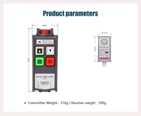 Radio Industrial Personalizable de 2 Botones y Una Velocidad para Grúas, con Interruptor Remoto Inalámbrico y Bloqueo Inalámbrico