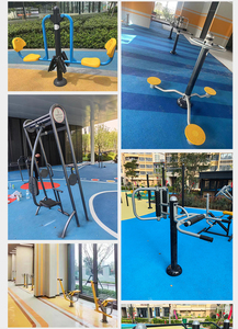 Equipo de Entrenamiento Combinado para Ejercicio al Aire Libre, <span class=keywords><strong>Aparato</strong></span> de Ejercicio de Acero, Prensa de Piernas Sentada, Equipo de Gimnasio para Uso en Parques para Adultos - Product Image 6