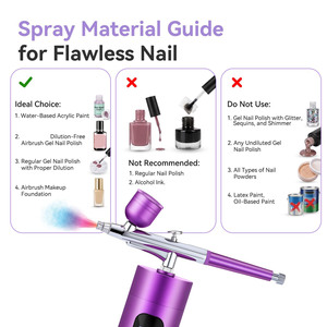 Portable Rechargeable <b>Nail</b> Airbrush <b>Kit</b> 0.3mm Nozzle Dual Action Electric <b>Nail</b> Art Gun for Ombre French Manicure - Product Image 5