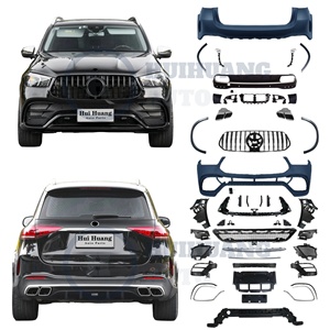 Kit de carrocería de montaje 100% para <span class=keywords><strong>Mercedes</strong></span> <span class=keywords><strong>Benz</strong></span> W167 GLE 2020-2025 actualización a AMG GLE63 parachoques delantero trasero parrilla rueda arco difusor tubo - Product Image 1