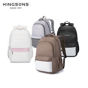 Kingsons <b>Student</b> <b>Backpack</b> 15 Inches Large Capacity Multi Layer Storage Water Repellent Lightweight Casual School Bag - Product Image 3