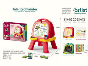 Hochwertiges doppelseitiges magnetisches Zeichenbrett für Kinder im Großhandel Kunststoff multifunktion ales Brettst änder spielzeug für Kinder - Product Image 2