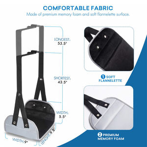 Reposapiés de Viaje Portátil de Espuma Viscoelástica Premium, Reposapiés para Avión Cómodo, <span class=keywords><strong>Base</strong></span> Antideslizante, Forma de U, Transpirable, Extraíble - Product Image 3