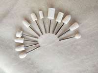12 pièces par ensemble rose Quartz tête de ponçage manucure pédicure ongles forets tête de meulage électrique perceuse à ongles tête de Machine