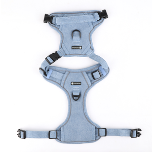 Arnés táctico para perros de alta resistencia con anillos en D de alta resistencia, arnés de tela vaquera sin tirar para perros, accesorios grandes para <span class=keywords><strong>Dobermann</strong></span> - Product Image 3