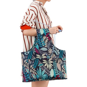 2020 Thiết Kế Mới Không Thấm Nước Xách Tay Dung Lượng Lớn Đan Và Móc Móc Lưu Trữ Túi Lưu Trữ Sợi Tote - Product Image 6