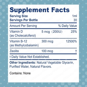 OEM Soutien Digestif Désintoxication Synergique Vitamine Zéolite <span class=keywords><strong>D3</strong></span> + B12 Lingo Leap Gouttes Vegan Sans Gluten 1 FLOZ pour Enfants - Product Image 5