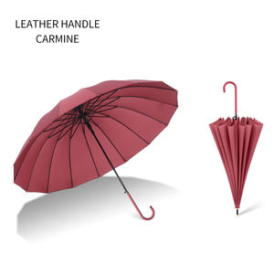 ร่มตรงแบบคลาสสิกหลากสี ผ้าโพลีเอสเตอร์ ขนาด 23x16 นิ้ว ด้ามจับหนัง  รับสั่งทำพิเศษสำหรับเป็นของขวัญทางธุรกิจสำหรับสุภาพสตรี - Product Image 5