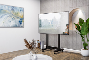 Supporto per <span class=keywords><strong>TV</strong></span> a LED regolabile in altezza da 65 100 pollici con supporto <span class=keywords><strong>mobile</strong></span> da pavimento per <span class=keywords><strong>TV</strong></span> in <span class=keywords><strong>metallo</strong></span> sollevatore carrello <span class=keywords><strong>TV</strong></span> moderno - Product Image 3