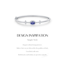 S925 Silver Sapphire <b>Bracelet</b> Oval Cut Bezel Setting Star Pattern Classic Style Women's Everyday Wear Jewelry - Product Image 6