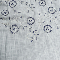 Technique tissée de tissu Dobby brodé 94% coton léger de haute qualité pour Textiles de maison vêtements de mariage traditionnels