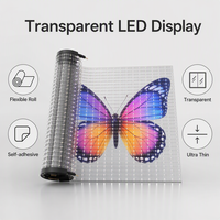 Panel LED Táctil a Todo Color Delgado P4-P8, Película Autoadhesiva para Pantallas de Interiores en Tiendas y Ascensores (Dimensiones Personalizables)