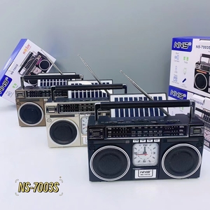 NUEVO Radio Reloj Altavoz <span class=keywords><strong>de</strong></span> Calidad Premium con FM, USB, TF, SW3, Radio <span class=keywords><strong>de</strong></span> Banda, Tarjeta, Bluetooth, Estilo Retro Clásico Vintage, Radio <span class=keywords><strong>de</strong></span> Energía Solar - Product Image 4