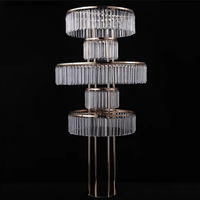Vases dorés de mariage, centres de table, supports à fleurs en cristal, chandeliers, vases à fleurs pour tables de réception, décoration de fête et de maison