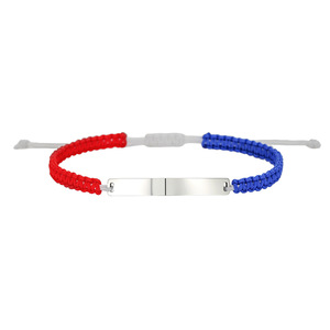 Independence Day Braided <b>Bracelet</b> Set Stainless Steel Adjustable Gift Jewelry <b>Red</b> White Blue Patriotic Design - Product Image 5