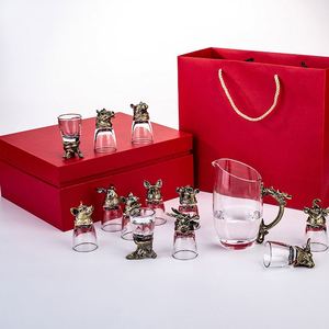 Design Novel 12 Zodiacal Animal Glass <b>Wine</b> Cup <b>Set</b> with <b>Gift</b> Bag - Product Image 4