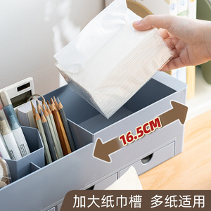 Desktop Plastic Drawer Storage Box Multi Functional Compartmentalized Jewelry Organizer Stationery Storage Solution Blue And - Product Image 4