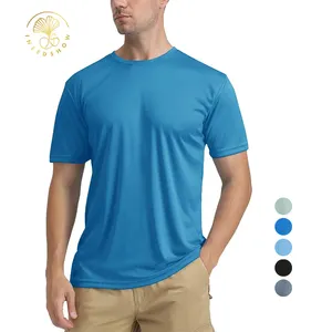 Customized Mens Sport Wear Luxury Polyester Spandex Fast Dry Short Sleeve Round Neck Blank Athletic Gym Muscle Tee Shirt For Men