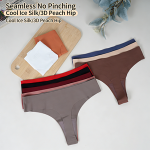 Women's Hipster Seamless Breathable Underwear Low Waist T Back Slimming Panties <strong>V</strong> <strong>String</strong> <strong>Thongs</strong> Everyday Styl - Product Image 3