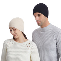 Venta al por mayor de alta calidad, gorro de punto suave y cálido para montar en invierno para hombres, gorro de calavera de punto para ciclismo al aire libre, gorros