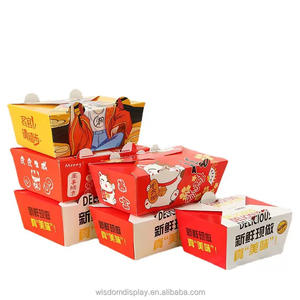 กล่องอาหารกลางวันแบบสี่เหลี่ยม ปรับแต่งได้ ใช้ซ้ำได้ กันน้ำ สำหรับอาหารจานด่วน ไก่ทอด เฟรนช์ฟรายส์ บรรจุภัณฑ์ฟอยล์อะลูมิเนียม - Product Image 4