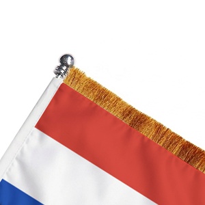 <span class=keywords><strong>Bandera</strong></span> de Escritorio de Paraguay con Borde Dorado 8.2x11, Mini <span class=keywords><strong>Bandera</strong></span> Paraguaya de Mesa con Base de Acero Inoxidable Resistente, Decoración Ejecutiva - Product Image 3