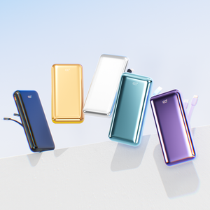 10000mAh Power Bank with Built-in Type-<b>C</b> Cables, 22.5W Fast <b>Charging</b> 16mm Ultra-Slim Portable Charger with Digital Display - Product Image 1