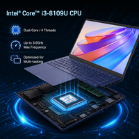 Ordinateur portable OEM neuf 15,6 pouces, Intel Core I3-8109U, SSD 256 Go, écran IPS Full HD, clavier anglais, Windows 11 en option pour les étudiants