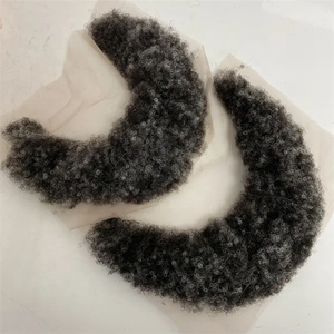 Crochet à main 100% vrais cheveux humains indiens pleine dentelle fausse moustache 4mm <span class=keywords><strong>Afro</strong></span> Kinky Curl 1b20 homme <span class=keywords><strong>barbe</strong></span> couleur grise - Product Image 1