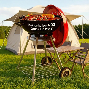 Barbecue portable de luxe en forme de pomme de 16 pouces avec fumoir à granulés et charbon de <span class=keywords><strong>bois</strong></span>, idéal pour l'extérieur - Product Image 3