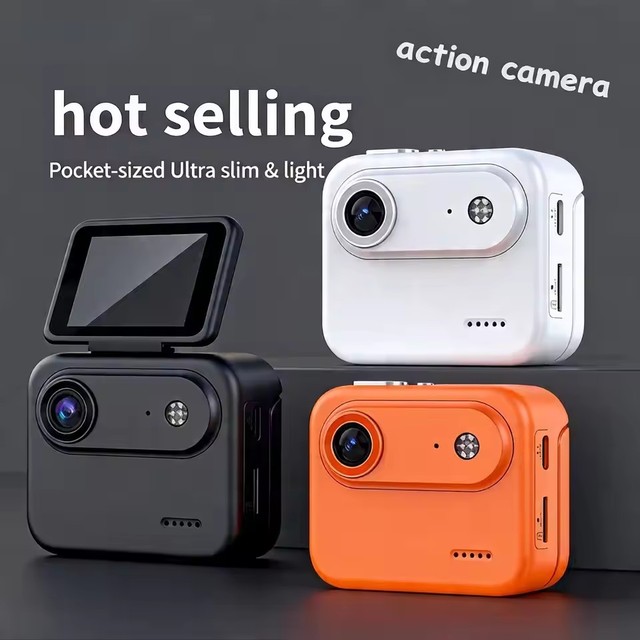4K Ultra Clear Recording VLOG Recorder Flip Screen Anti Shake Sports Action Camera Multiple Shooting Modes Sports Outdoor Camera