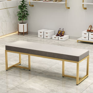 Tienda de ropa, taburete de ajuste de zapatos, <span class=keywords><strong>sofal</strong></span> rectangular, centro comercial, taburete de sala de montaje, puerta de casa, taburete para cambiar zapatos, arte del hierro - Product Image 2