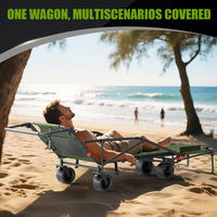 Chariot de camping pliable robuste de haute qualité, multi-couleurs au choix, conception sécurisée, roues pivotantes à 360° pour le shopping