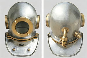 <span class=keywords><strong>Casque</strong></span> de plongée intégral en laiton TF3 à 3 boulons, étanche, style ancien, robuste, professionnel, pour la récupération sous-marine et les travaux d'ingénierie, pour adultes - Product Image 4