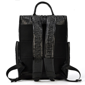 Mochila <span class=keywords><strong>de</strong></span> cuero <span class=keywords><strong>de</strong></span> <span class=keywords><strong>cocodrilo</strong></span> <span class=keywords><strong>de</strong></span> tendencia Vintage moda hombres y mujeres viaje senderismo mochila bolsa <span class=keywords><strong>de</strong></span> ordenador portátil - Product Image 4