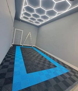 Baldosas Modernas Ventiladas para Piso de <span class=keywords><strong>Taller</strong></span> Mecánico, Instalación por Clic, Pisos Modulares de Vinilo para Interiores, Gráfico - Product Image 6