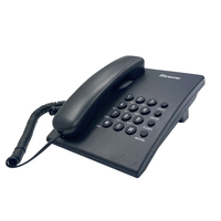 Téléphone filaire analogique de base Excelltel RJ11 PA146 pour hôtel et bureau, noir/blanc, sans messagerie vocale, fabriqué en Chine