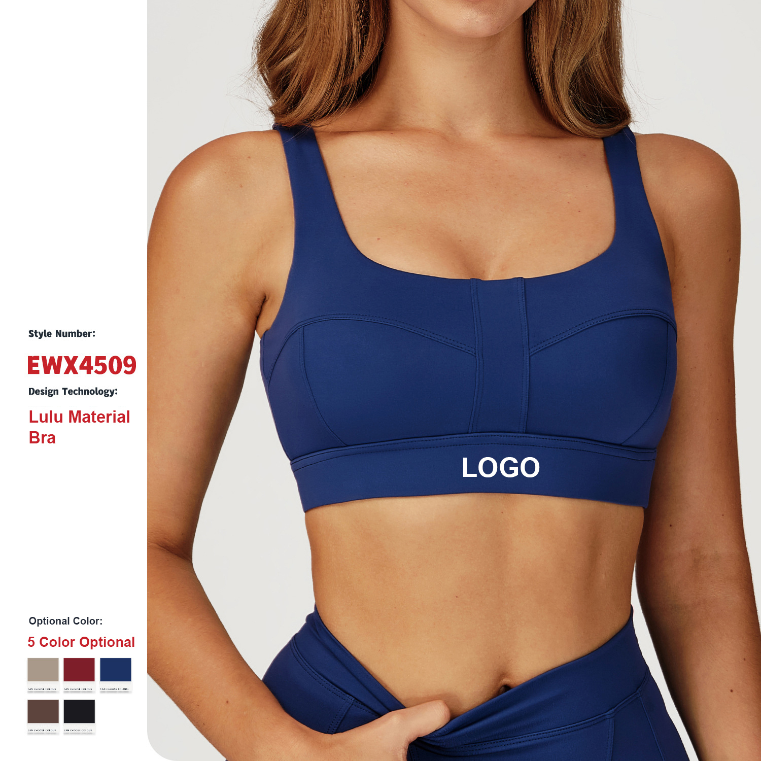 Custom Nude Feel Yoga Bra Quick-Drying Breathable Shockproof Sports Vest Women Outdoor Running Fitness Workout Yoga Bra