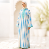 Pakaian Muslimah Sederhana Abaya Arab Dubai Jellaba Ensemble Wanita Gaun Muslimah Hijab Elegan Pakaian Hijabi Robe Abaya Kaften Dress