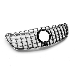 Grille avant de remplacement pour Mercedes-Benz Classe V W447, noir brillant avec bandes argentées, ABS, neuve - Product Image 2