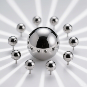 Venta caliente 4,2mm Bolas roscadas Metal 35mm Bola de acero cromado - Product Image 5