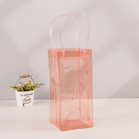 Sac isotherme transparent en PVC personnalisé pour vin et bière, pliable, idéal pour les fêtes et cadeaux, vente en gros