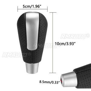Palanca de Cambios para Auto, para Mazda 6 GG GH, para Mazda 8 CX-7 MX5 RX8 Mazda 3 BK BL, Cuero PU, Negro Mate Cromado - Product Image 6
